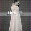 CE742 New Arrival Beautiful Round Neck Lace Tea-length White Bridesmaids Dresses