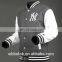 Custom logo Men's melton wool baseball jacket pu sleeve varsity jacket winter quilted jacket