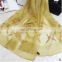 New Spring Section of High-grade Silk Wool Elegant Peach Pattern Breathable Thin Embroidery Shawl Female Scarf