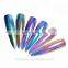 Peacock Nail Art Holographic nail  glitter Chrome powder coating