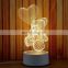 Horse 3d touch table desk lamp 7 color chhanging led night light for decoration