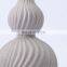 2021 Nordic Minimalism Ceramic Handcraft Matte Porcelain Grey Gourd Vase for Flower Arrangement
