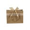 Customized Recycled Colour Shopping Gift Kraft Paper Bag With Ribbon