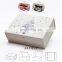 Luxury A4 deep custom color rigid cardboard Christmas eve gift packaging basket box with ribbon