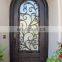 wrought iron and glass single entry doors mexico