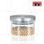 glass cansiter with metal cap,glass storage jars for food,Glass bottle with Stainless Steel Lid ,Borosilicate glass Canister