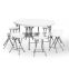 Portable white Round Dining room Table outdoor camping wedding party hire plastic folding portable picnic table