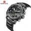 NAVIFORCE 9160 Mens Luxury Brand New Japan Led Digital Analog Watch Army Light Week Time Leather Watches
