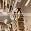 2.5M chandeliers pendant lights lampadario moderno lighting golden hotel lobby handing lamp crystal ball pendant lamps