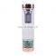 Amazon Sales Filter Water Bottle Stainless Steel Rose Gold Plated Natural Rose Quartz Healing Crystal Infused Glass Water Bottle