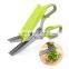 Herb Scissors with 5 Multi Stainless Steel Blades and Safe Cover Kitchen Gadgets Cutter Culinary Cutter Kitchen Chopping Shear