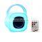 PE plastic led stereo speaker  Portable Round Wireless Bt Speaker cooler lantern TWS function hot sale led light