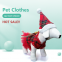 Dog Dress/ Pet Gift Dress/ Golden Bow Gift Dress/ Red Dog Dress/ Christmas Dog Clothes/