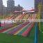 Colorful dry snow rainbow slide carnival unpowered equipment customized games for sale