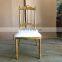 Gold color plastic chairs for events chairs wedding