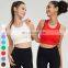 New Contrast Sexy False Two Pieces Shockproof Racerback Sports Bras Gym Fitness Tank Top Yoga Crop Top Seamless Sports Bra Women