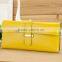Stock Wholesale 7 Colors High Quality Pure Solid Color Pantent PU Leather Hasp Women Lady Female Belt Clip Wallet