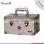 Hot Sale PVC Leather Jewelry Box Lockable Rolling Makeup Cosmetic Storage Case with Mirror