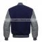 Custom woolen Baseball Jacket with leather sleeves, lettermen jacket customized design