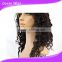 human hair front lace wig, deep wave,20", natural color