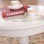 Living room furniture Ivory white low height round coffee table