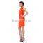 Sleeveless Ladies Official Dresses 2016 Wholesale Orange Dresses Online