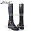 OEM ODM China manufacturer high quality ladies black patent flat heel boots
