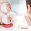 Fancy battery lighted portable wedding table mirrors with 5x magnifying