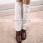 Leg Warmers Wave Patterns Boot Socks, White Leg warmer Boot Leg Warmer, Women Boot Cuffs Knitted Boot Socks