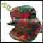embroidery and prinitng floral cap flat brim hip-hop snapback cap