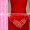 2015  china Off White Flowery Applique Fingerless Bridal Gloves wedding Gloves