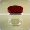 300ml large PET plastic cosmetic jar with plastic cap 68mm