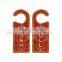 export quality Custom printing logo Decorative hotel iron over the door hangers hanger