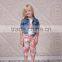 (CT201#WHITE )2-6Y OEM Baby girl summer outfit Cotton summer sets for children clothing