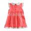 (H4980) red 18M-6Y nova baby girls summer short sleeve dress embroiderd fashion my little girl dress wholesale kids clothes