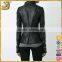 Black cotton shearing small leather motorcycle jacket