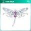 Dragonfly Flower Nailhead Rhinestud Iron-on Hot Fix Rhinestone