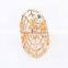 Stainless Steel Nail Rhinestone Big Cobweb Halloween Hollow Finger Ring Design