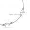 Baby Animal Shaped Jewelry Silver Plated Alloy Elephant Rolo Chain Link Anklet