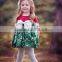 Stylish 2015 winter clothes red dress comfortable child garment boutique girl clothing oem christmas outfit