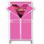 hot sale non-woven fabric metal frame clothes wardrobe design