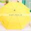 Advertising Giving Cheap Fancy High Quality Yellow 3 Folding Umbrella