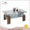 Bazhou furniture mdf frame metal tube glass cheap coffee table
