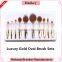 Cosmetics make your own brand professional rose gold oval makeup brush set                        
                                                Quality Choice