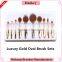Cosmetics make your own brand professional rose gold oval makeup brush set                        
                                                Quality Choice