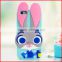 Hot sale zootopia cartoon silicone material cell phone case