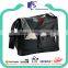 Black color embroidery document messenger bag organizer