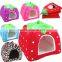 Red Protable Pet Cat Dog Bed Mat Nest for Small Alimals