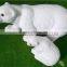 White Color Artificial Topiary Grass Cutter Animal