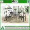 home furniture dining set metal table and chairs